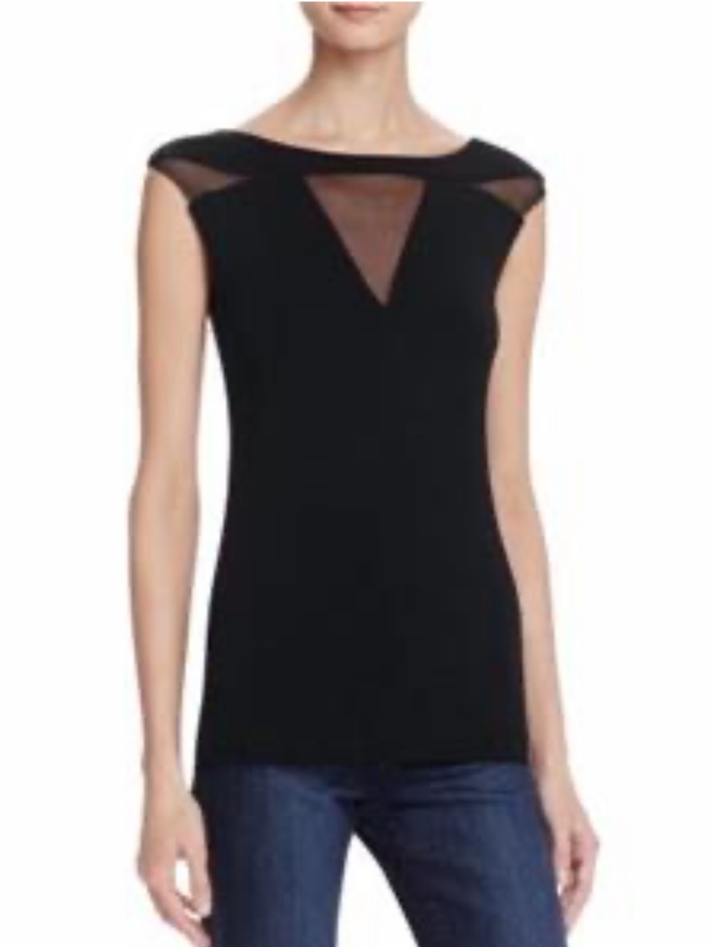 Bailey 44 Black Courtney Sleeveless Top Size XS NWT